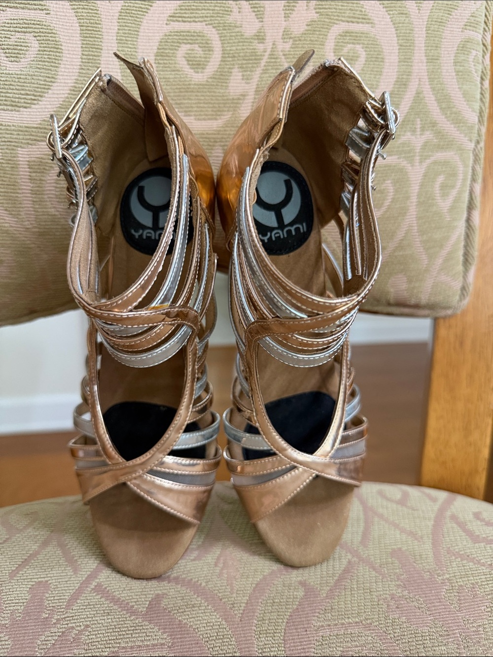 EUC Sz 6.5 YAMI Latin Ballroom Dance Heels 2.75” heel height. - Picture 4 of 8